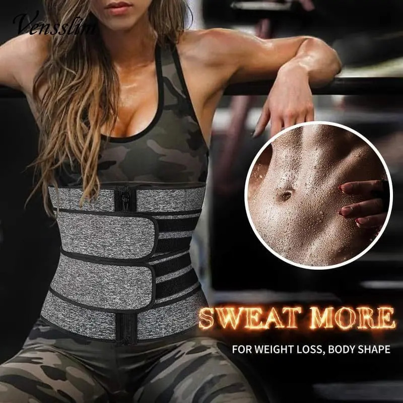 Waist Trainer Corset Trimmer Belt for Women Weight Loss Sweat Strap Body Shaper Belly Cincher Sports Girdle Fat Band 241225