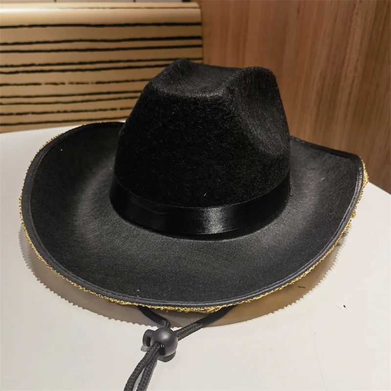 Cowboy hat for men and women hat for denim girls pink white wide brown outdoor leisure retro leisure wedding Sombrero Vaquero Hombre W241225