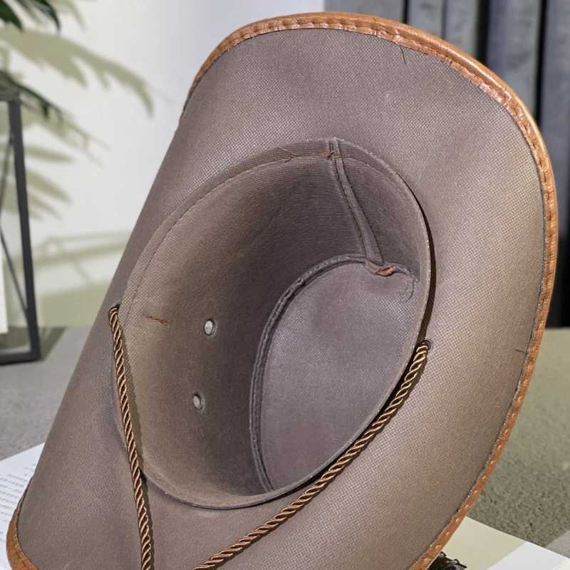 Handmade denim hat wide Brim hat with ethnic band suitable for women Dr up party unisex denim hat camping DXAA W241225