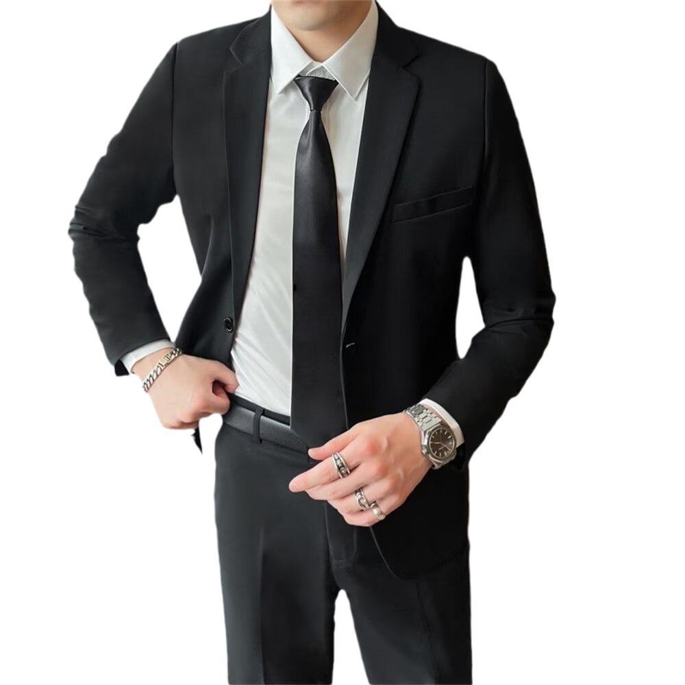 T1227Men's suit Korean style groom wedding formal suit slim fit best man