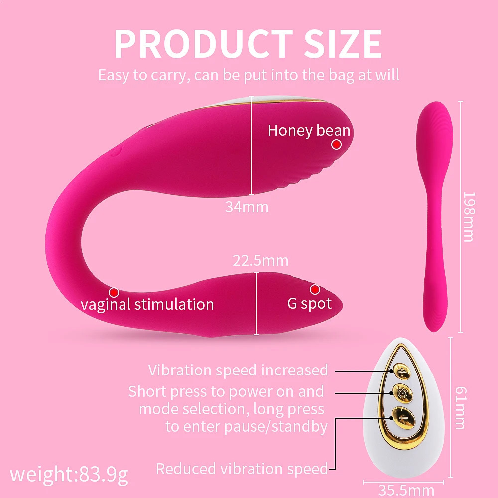 10 Mode U Wearable Dildo Wireless Remote Control Vibrator for Couple Female G Spot Stimulator Sex Toys Goods Women Adults 18 241226