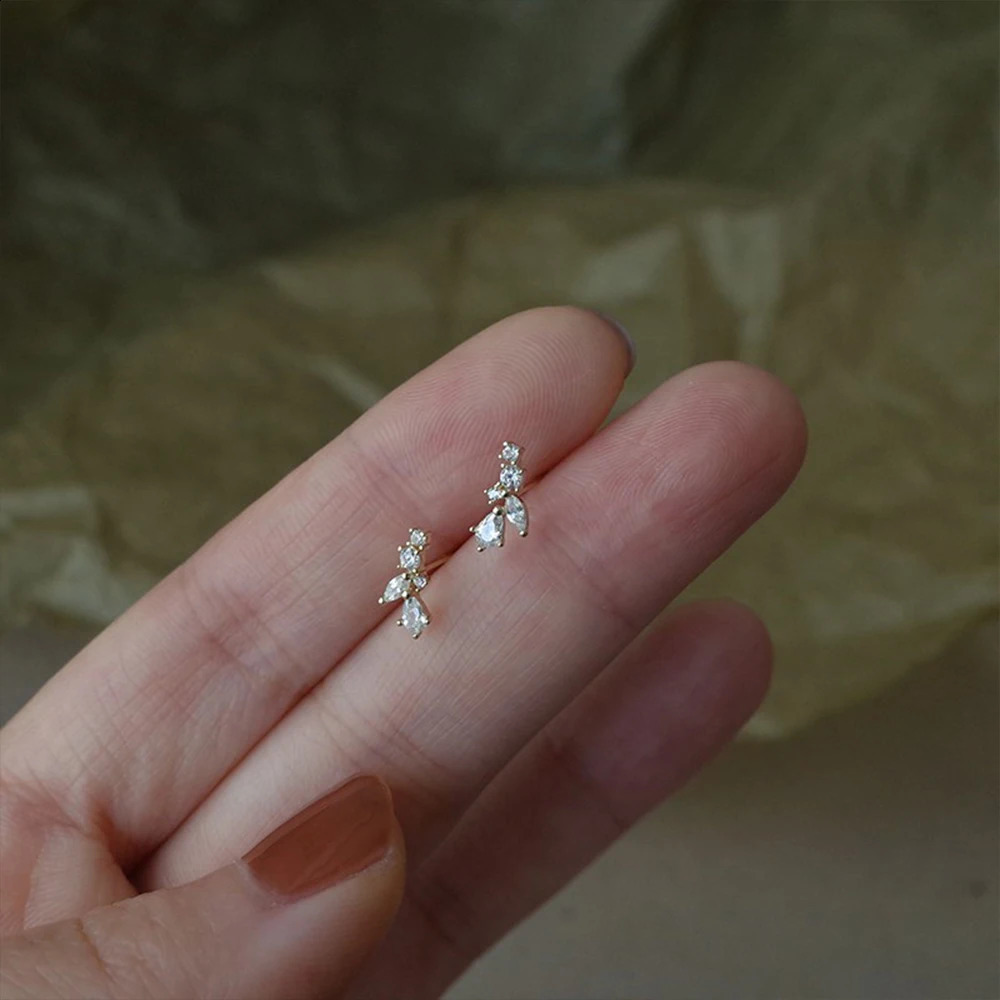 ROXI 1pair Geometry Bowknot Stud Earrings for Women 925 Sterling Silver korean Piercing cartilago Earrings Jewelry kolczyki 241226