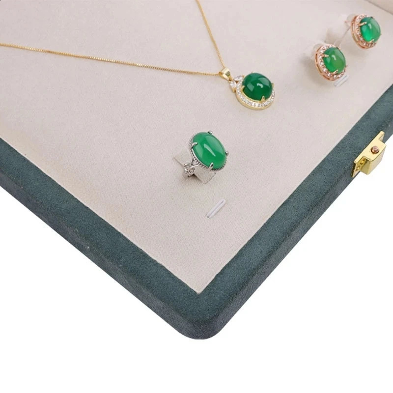High-End Large Boxes Pearl Necklace Earrings Set Jewelry Packaging Box Metal Lock Buckle Jewelry Organizer Gift Box 20*23Cm 241225