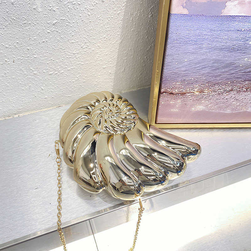 Wings Conch Shaped Acrylic Bag Shiny and Cute Shell Evening Bags Clutch Fashionable High End Diagonal Cross Women s Bag 241226