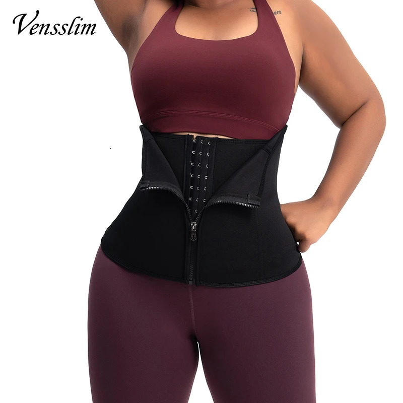 Vensslim Slimming Sheath Belly Shaper Neoprene Body Shaping Strap Hook Zipper Shapewear Women Tummy Control Corset Waist Trainer 241225