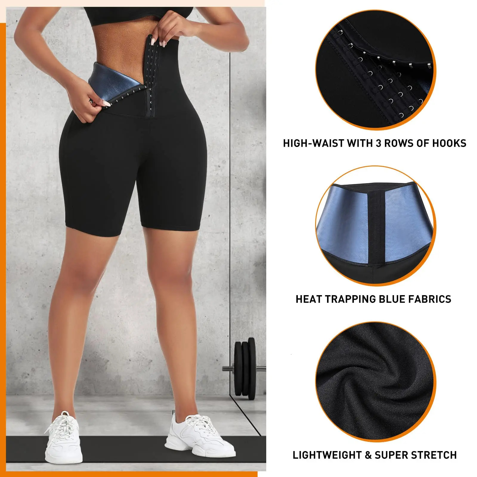 Sauna Sweat Shapewear Shorts Pants Thigh Slim Suit Waist Trainer Weight Loss Shaper Sweatsuit Fitness Compression Thermo Workout 241225