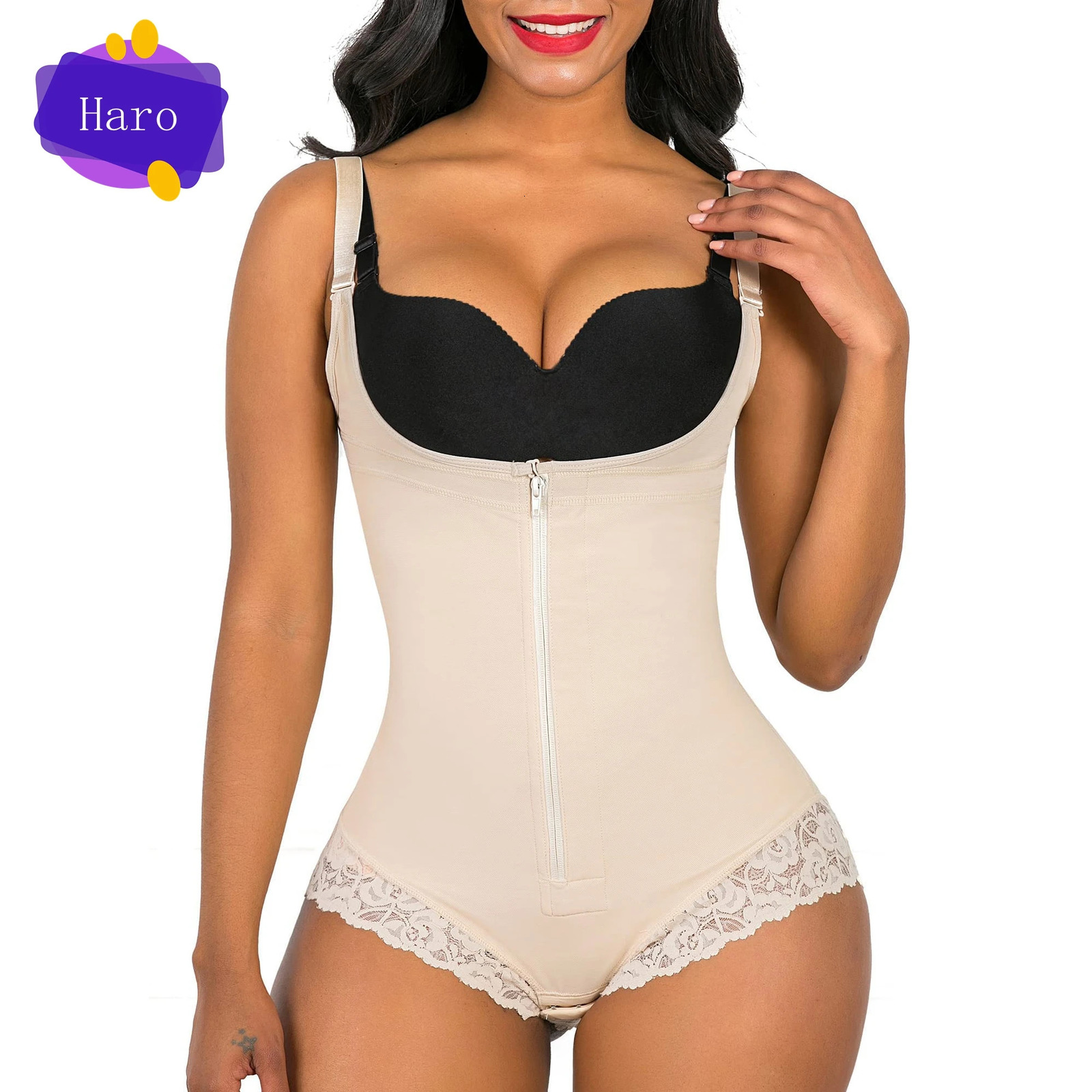 Fajas Colombiana Short Girdles Triangle With Brooches Bust For Daily And Post- Use Slimming Sheath Belly Women Butt Lift 241225
