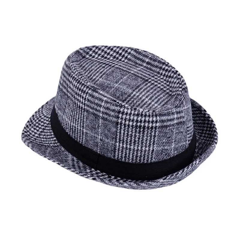 Winter Solid Fedoras Mens Top Jazz Hat Adult Bowling Hat Classic Edition Cheap Hat W241225