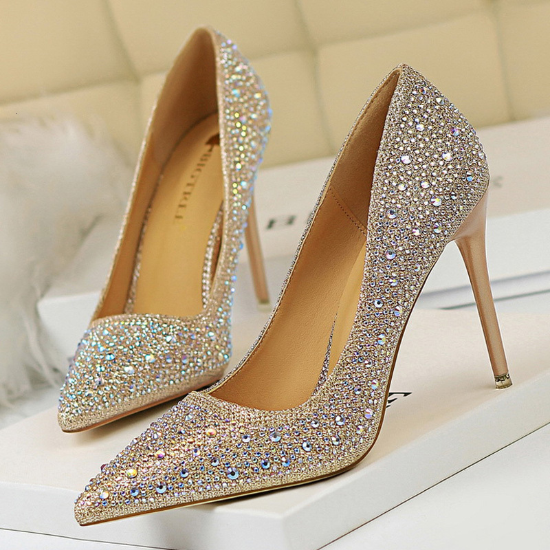 BIGTREE Rhie Woman Pumps Fashion Wedding Women Basic Pump Stiletto 10Cm 7Cm Heeled Shoes High Heels