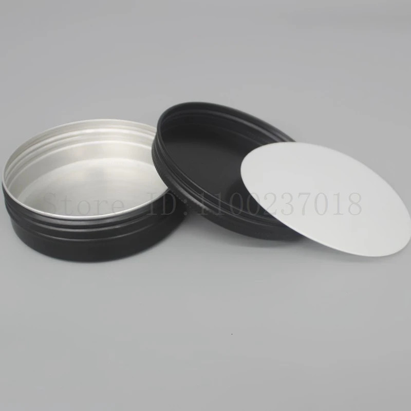 10 50 100pcs/lot Black Empty Round Aluminum Box Metal Tin Cans Cosmetic Cream DIY Refillable Jar Tea Aluminum Pot 241225