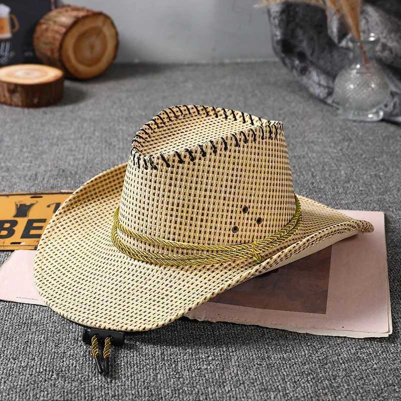 European retro cowboy hat farm sun protection hat big hat Brim sun protection effect is better W241225
