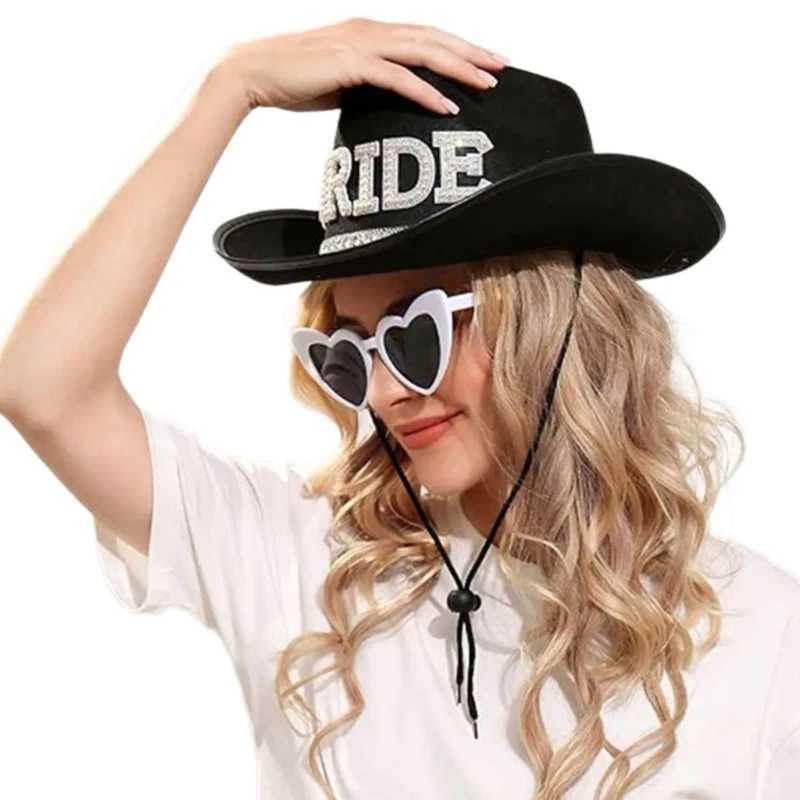 Rhinestones bridal hat with artificial pearl bridal shower denim hat carnival party photography hat W241225