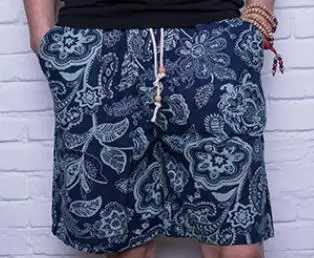 Mens beach shorts personality printing 2020 summer thin section breathable comfort casual mens linen shorts large size 5XL W241226