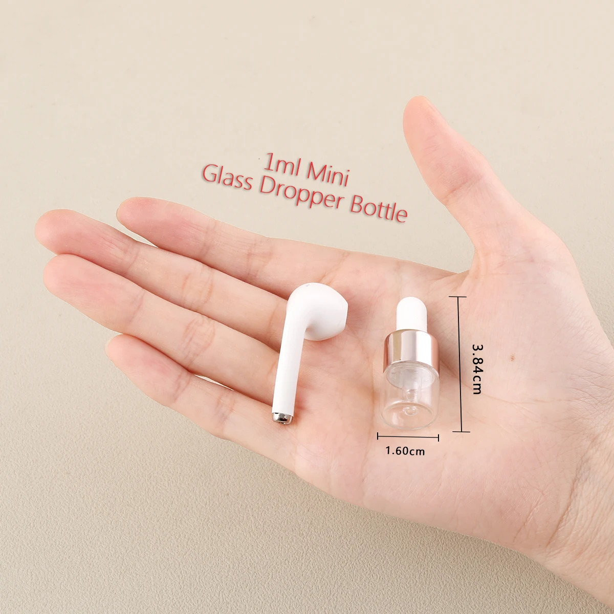 50pcs 1ml Rose Glod Mini Glass Dropper Bottles Small with Glass Eye Dropper for Essential Oils Sample Traveling 241225