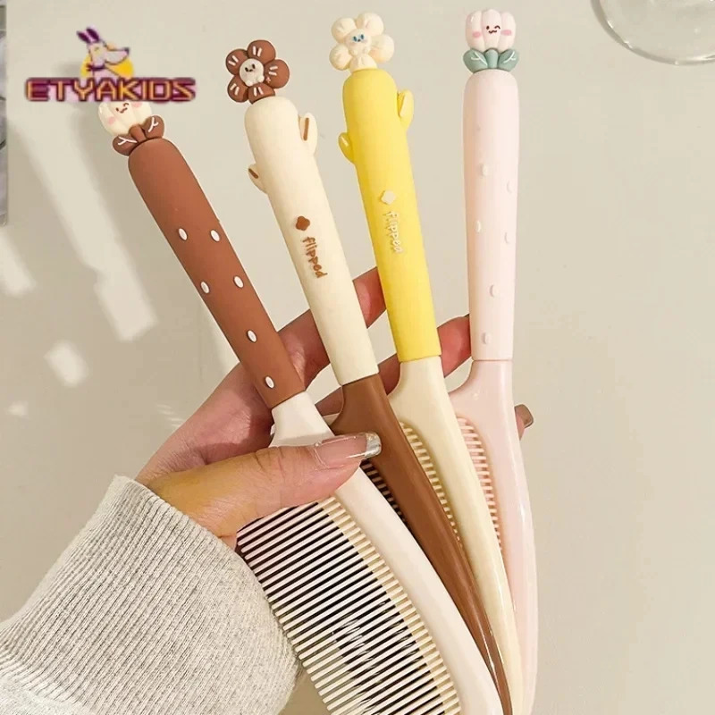 Protable Children Comb Cute Flower Decoration Baby Hairbrush Beauty Hairdressing Combs Student Dormitory Toiletries Hair Care 241225