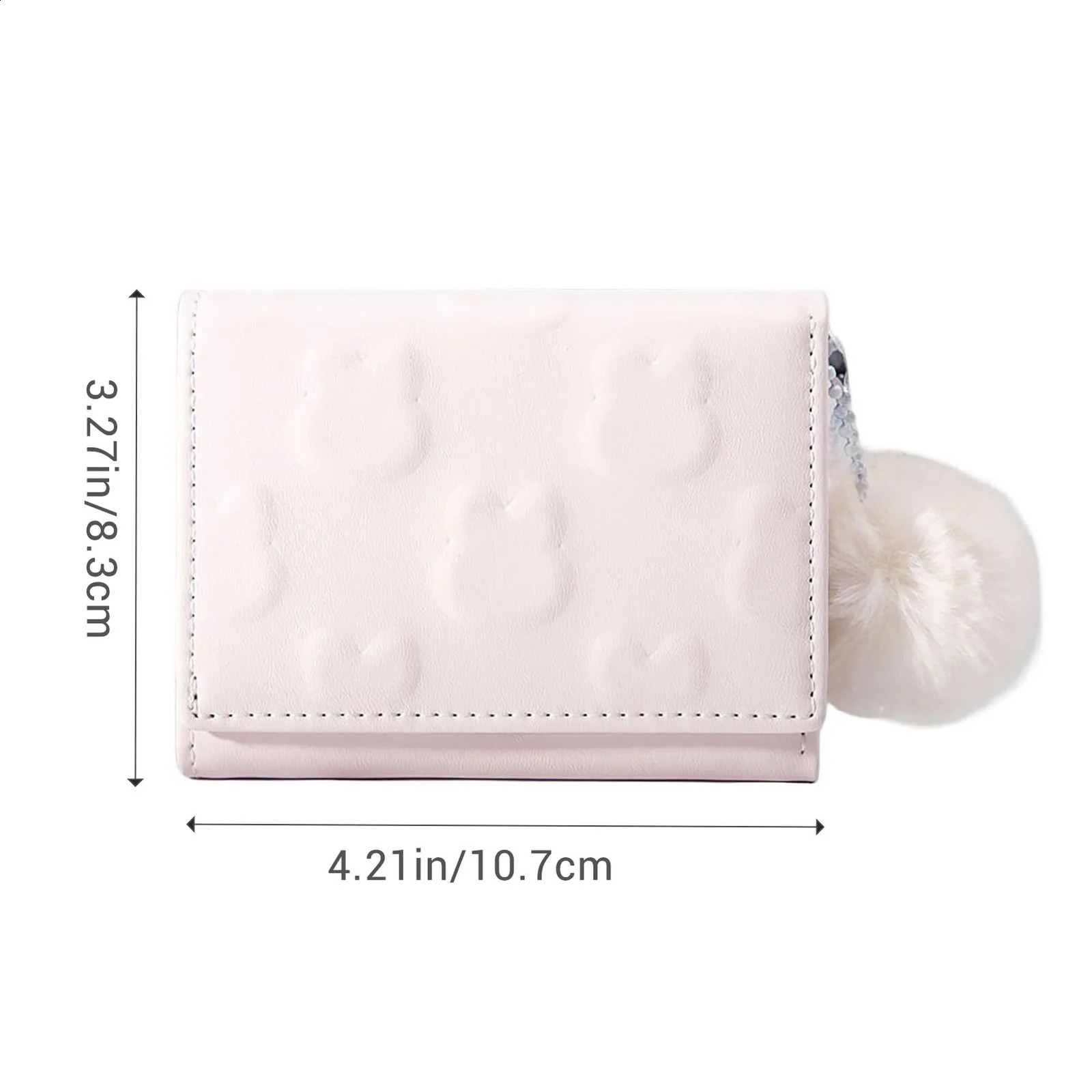 Cute Cartoon Rabbit Coin Purse Women Short Foldable PU Wallet Card Holder Pink Clutch Bags Trendy Candy Color Wallets 241224