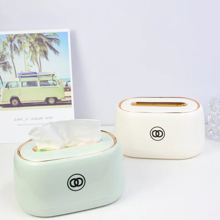 Sell 2025 Luxury Spring tissue box desktop living room high-end designer letter logo paper box home tea table storage creative wall mounted tissue box
