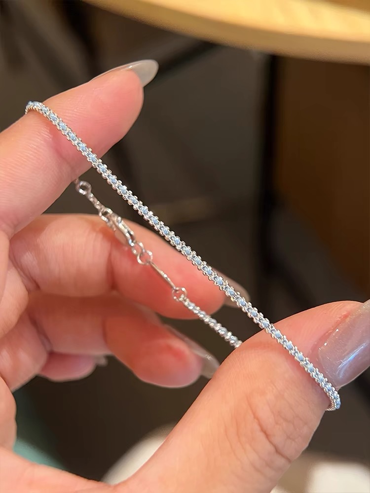 Ins Lover Wedding French Bracelets Simple Fashion Jewelry 925 Sterling Silver Gold Fill Braided Rope Party Eternity Lucky Hand Strap Women Bangle For 