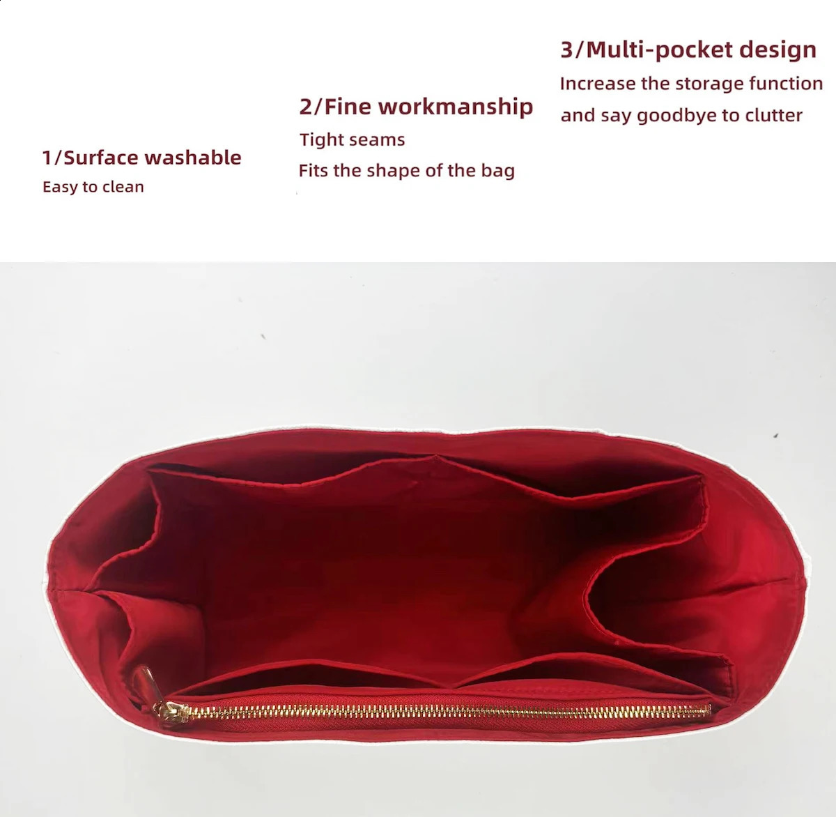 For Carryall PM MM Purse Organizer bag Made of Waterproof Dupontpaper Surface and Nylon Lining Lightweight Portable insert 241226