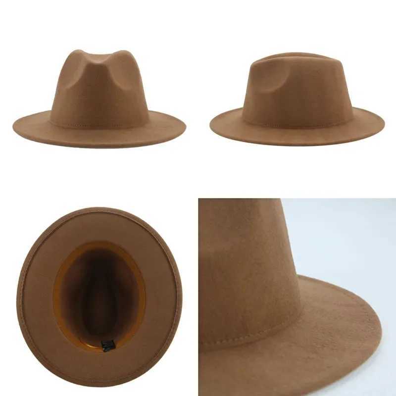 Fedora Hat Womens Winter Luxury Mens Hat Womens Fashion Formal Wedding Decoration Camel Panama C Fedoras sombrero hombre W241225