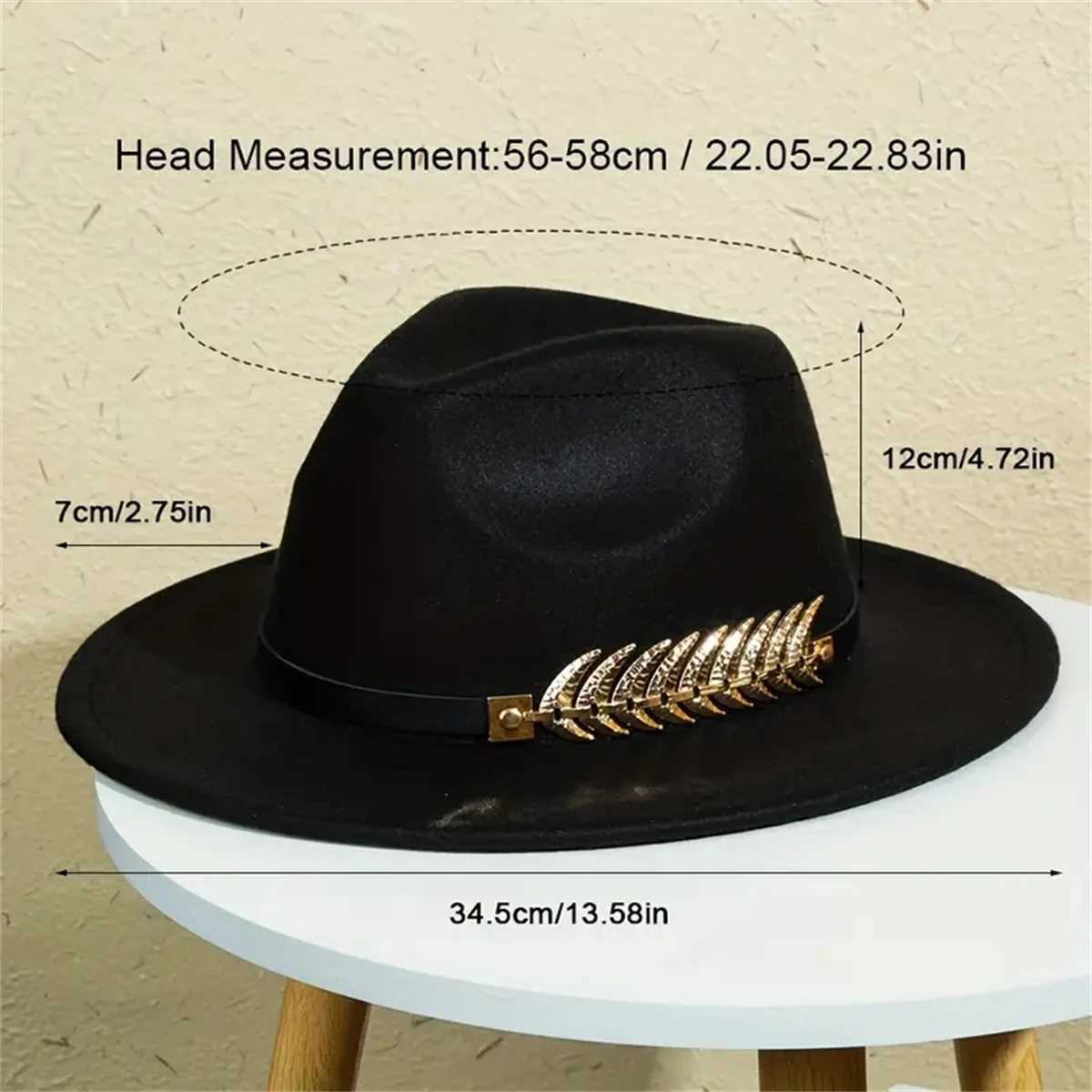 A Western womens denim hat classic tweed plain sun dress retro lightweight jazz hat suitable for both men and women W241225