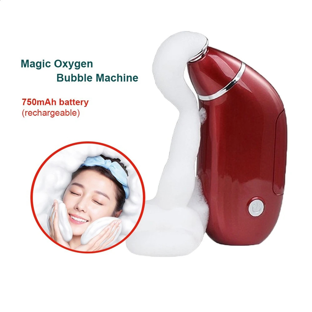 Portable Magic Oxygen Bubble Machine Face Skin Care Cleansing Massager Beauty Salon Home Instrument for Women 241226