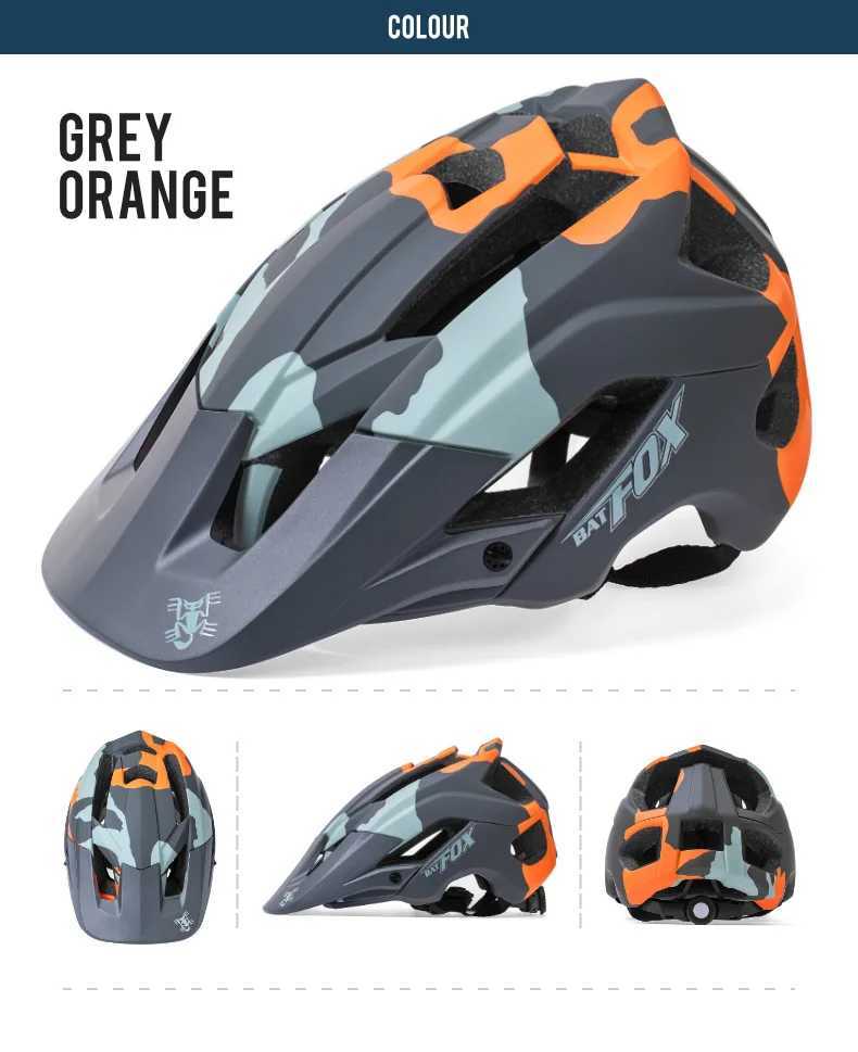 BATFOX Bike Helmet Overall Molded Mountain Road Helmet Ultralight Men Bicycle Cycling Equipment DH AM Casco Ciclismo BicicletaXJ241226