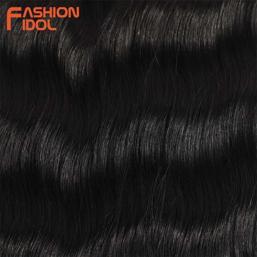 Synthetic Wigs Fashion Idol Water Wave Hair Bundles Synthetic Ombre Blonde Weave 6pcs/pack 20 Inch 230227 Hair Wigs