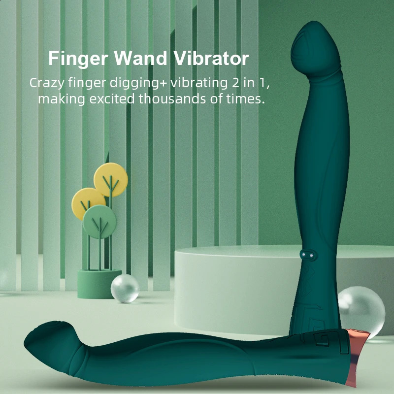 Finger Digging G Spot Vibrator Dildo Sex Female AV Stick Massager Silicone Vagina Clitoris Stimulator Adult Toys for Woman18 241226