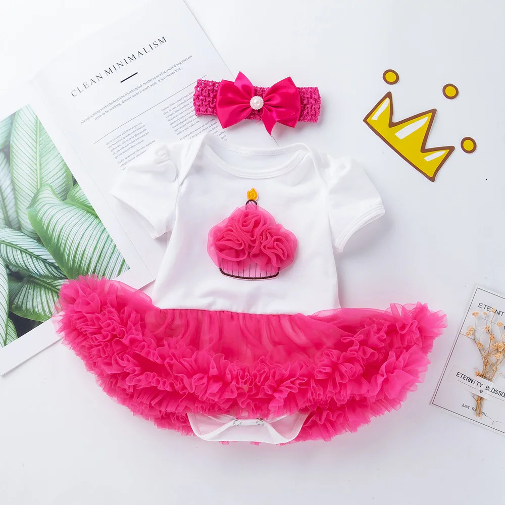Baby Girl Clothes TUTU Short Sleeve Romper Dress Princess Girls Clothing Sets Cotton MultiColor Summer Style 241225