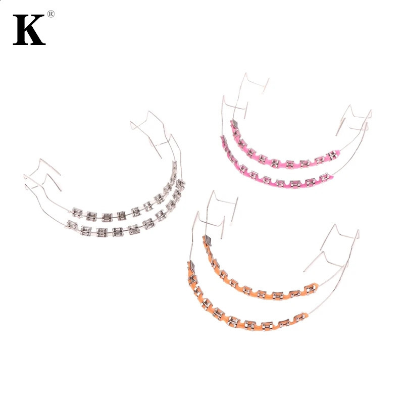 1pair Colorful Hook Temporary Tooth Decoration With Metal Wires Metal Bracket And Orthodontic Ligature Ties Dental Decorations 241226