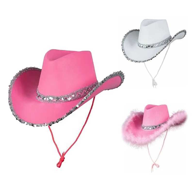 Western Cowboy Hat Female Singles Party Cowboy Hat Party Props Cowboy Girl Role Playing Female Party Birtay Sombreros Hat W241225