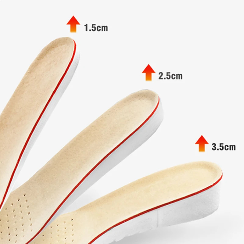KOTLIKOFF Height Increase Insoles For Growth 1.5/2.5/3.5cm Invisible Height Lift Insole Inner Shoes Sole Heel Heightening Insert 241226