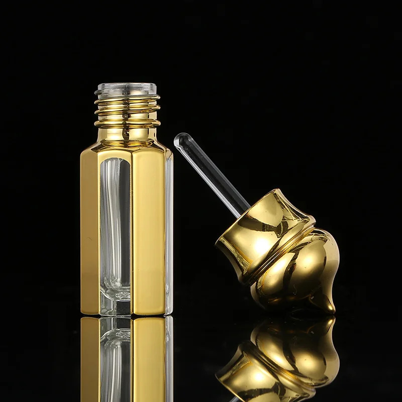 120pcs/pack 3ml 6ml Mini Empty Glass Perfume Bottles Dropper Essential Oil Bottles Vials with Glass Sticker 241225