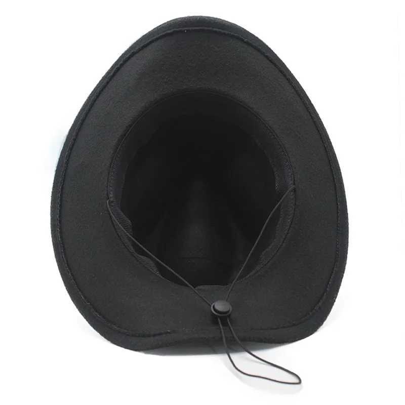 Womens Cowboy Hat Wide Brim Soft Cushioned Western Wool Hat Felt Bowling Hat C Classic Retro Bowling Hat Adult Date Party Outdoor W241225