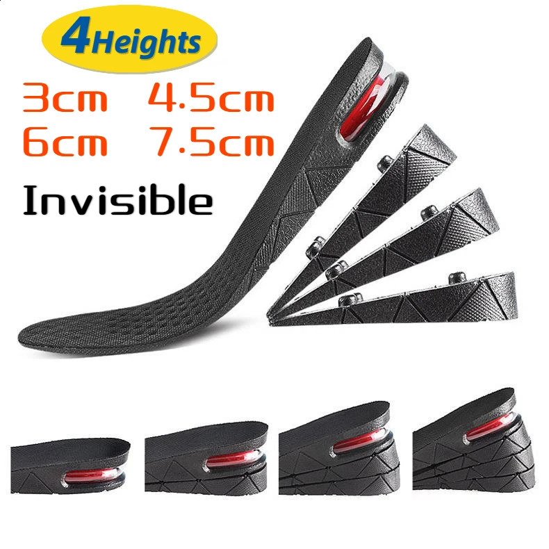 Air Cushion Elevator Shoe Insole Lifts Inserts for Men Women Taller Insoles 3-7.5cm Height Increase Insoles Taller Insoles 241226