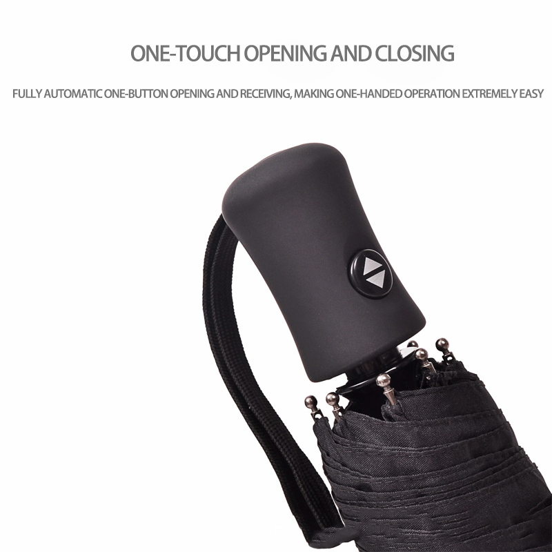 Men's and Women's Triple Panel Automatic Umbrella - Robust Vinyl Construction with Branding Options