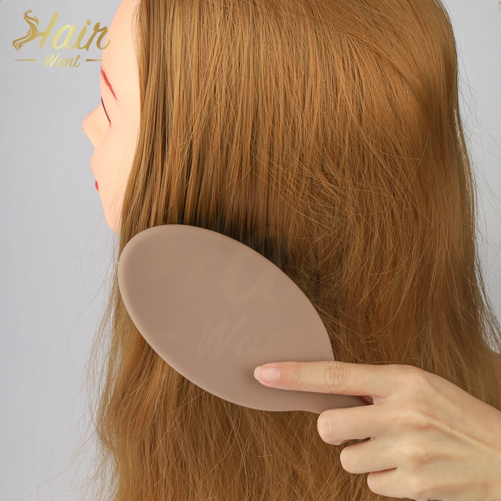 Hair Want Boar Bristle Nylon Paddle Hair Brush Static Cushion Detangling Smoothing Comb for Hair and Wigs 241225