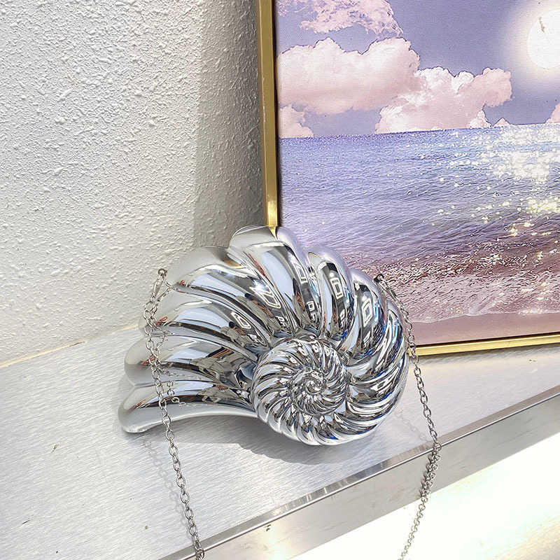 Wings Conch Shaped Acrylic Bag Shiny and Cute Shell Evening Bags Clutch Fashionable High End Diagonal Cross Women s Bag 241226