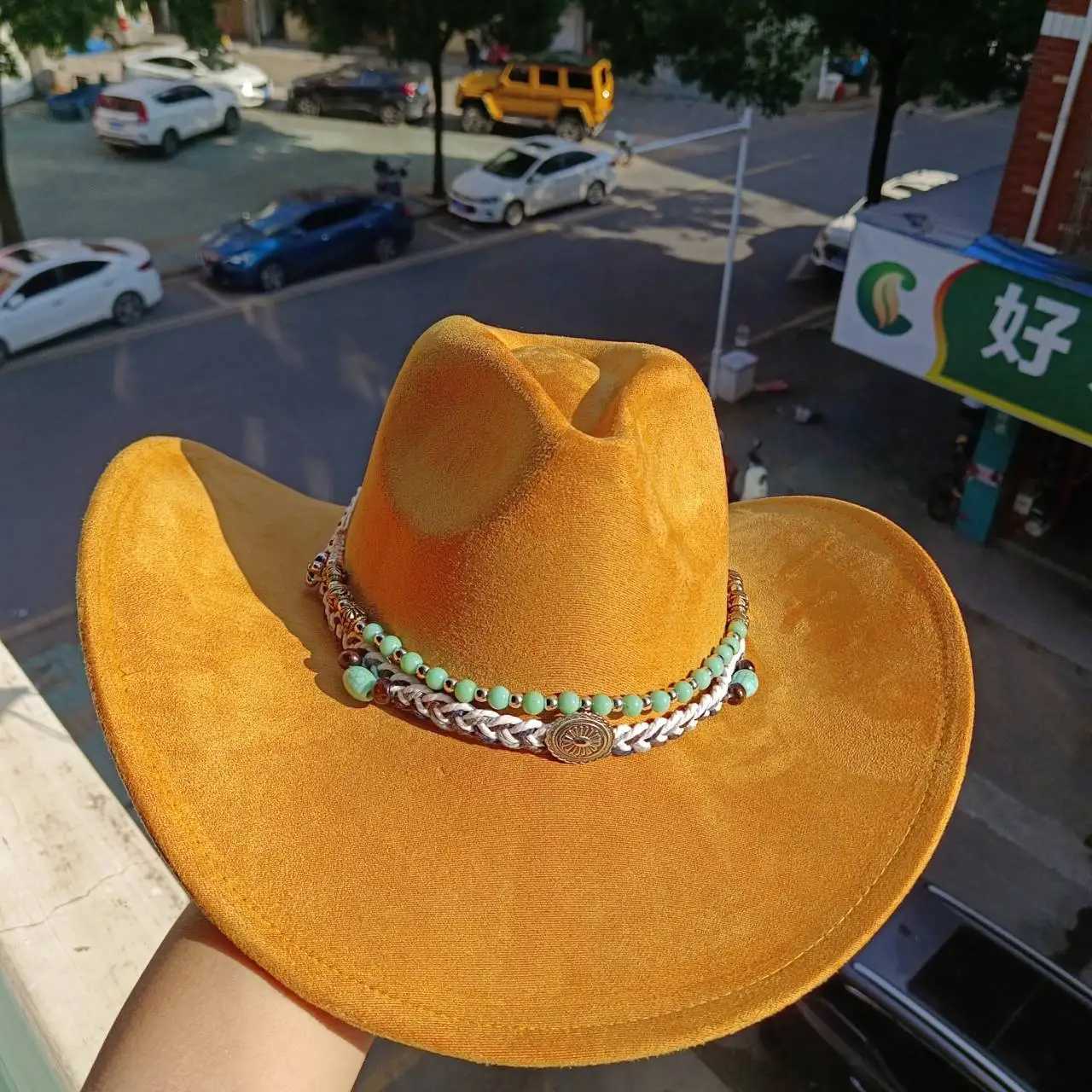 Suede Western Cowboy Hat Mens and Womens Retro Gentleman Cowboy Hat New Accordies Hombre Hat W241225