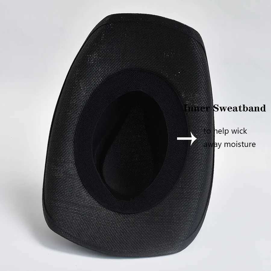Retro Curly Edge Cowboy Girl Jazz Hat Western Mens Str Hat Summer Beach Sun Hat W241225