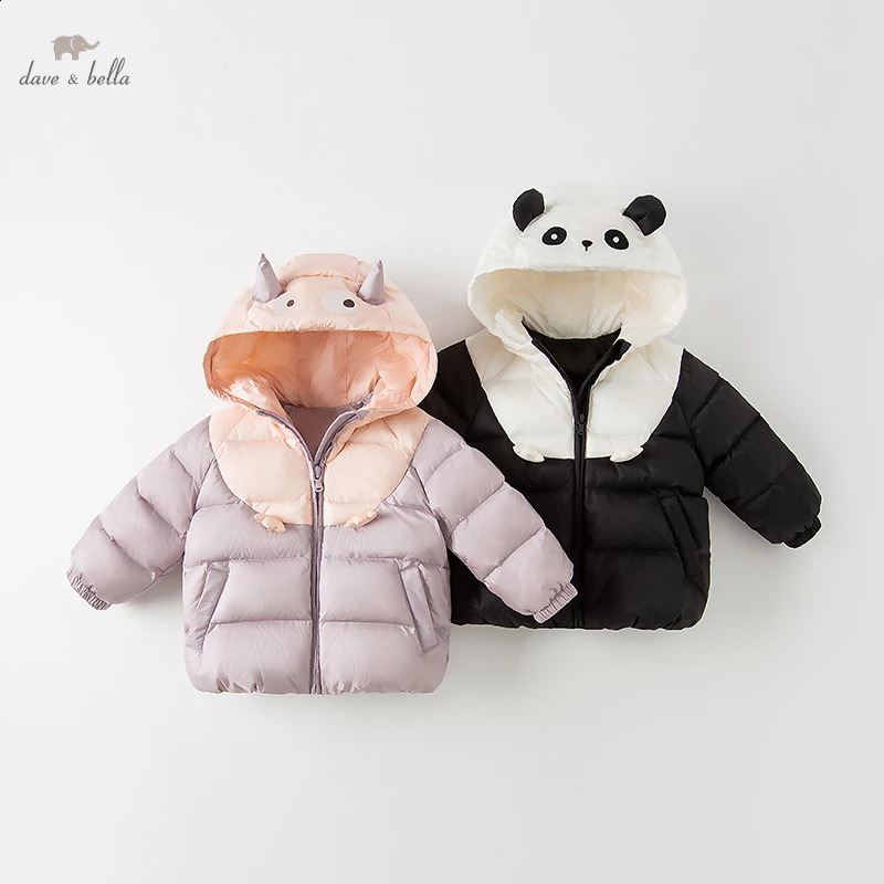 Dave Bella Winter Childrens Warm Coat White Duck Down Jacket Baby Hooded Boys Girls DB4224543 241225