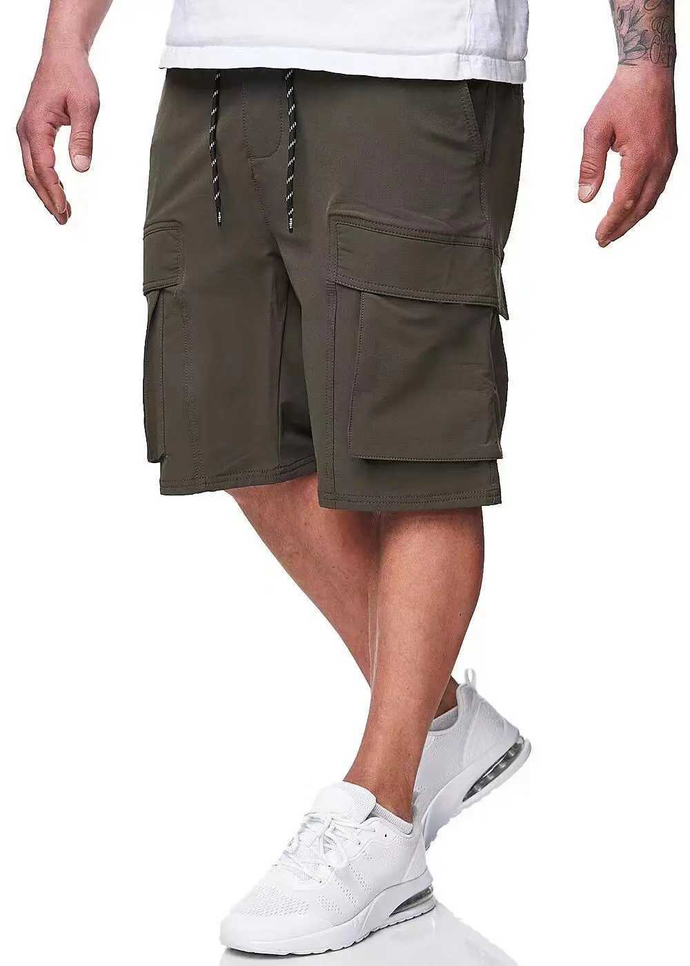 Mens multi pocket practical short space cargo pocket durable and comfortable design Versatile casual style summer essence W241226