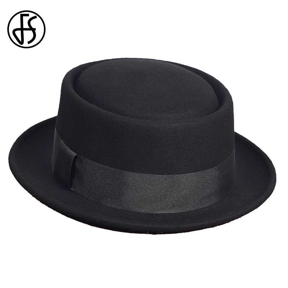 F. S small hat church Panama mafia C gentleman black jazz men winter wedding wool felt Fedora W241225
