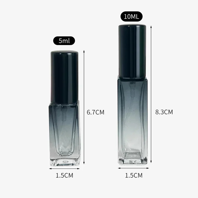 3PCS 5ML 10ML Mini Perfume Spray Bottles Glass Refillable Bottle Portable Travel Oil Liquid Cosmetic Container Perfume Atomizer 241225