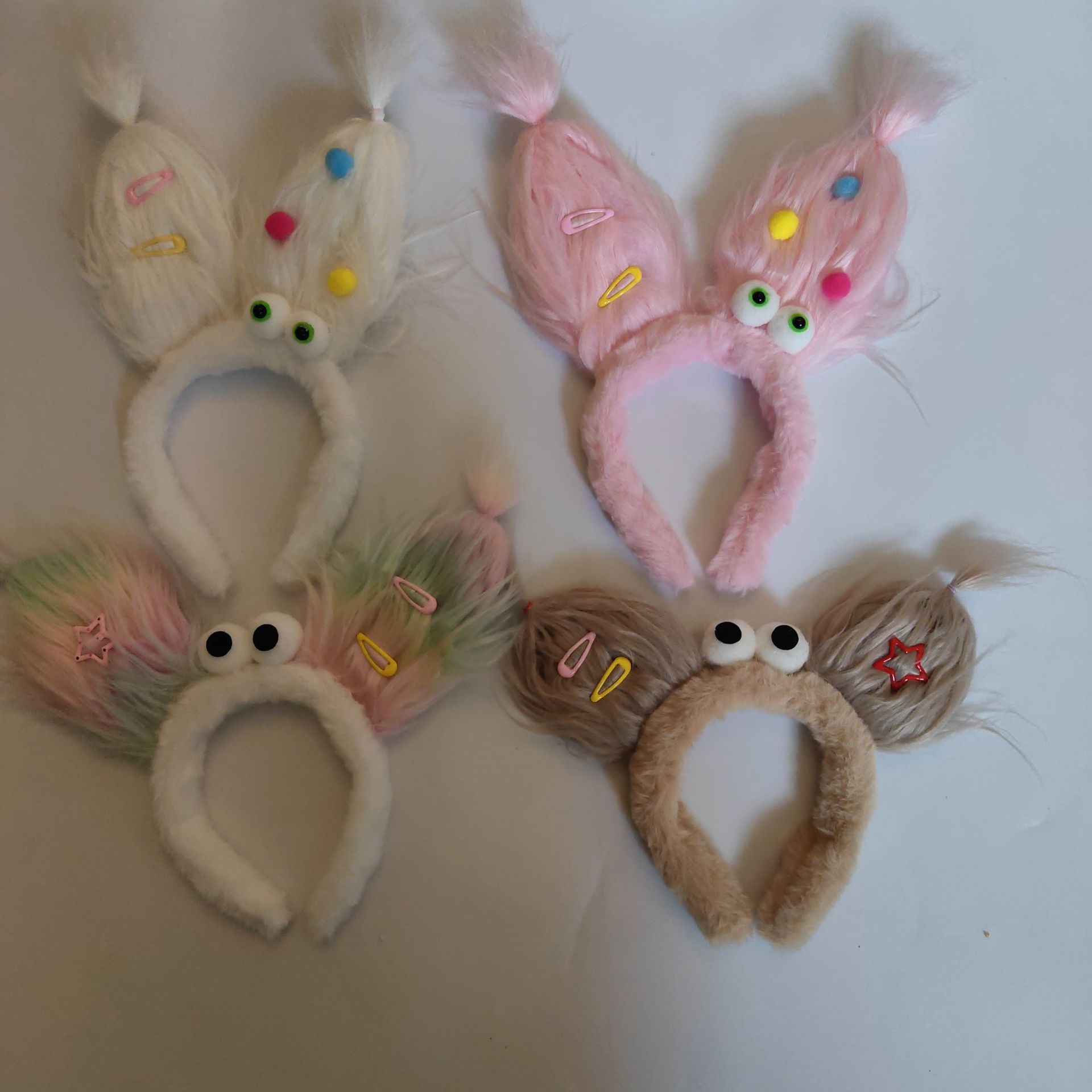 New Sanfu Ugly Doll Grab Clip Hair Hoop Plush Funny Cute Earband Headband Girl Heart Photo Hair Accessories