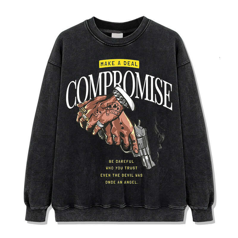 Bc new summer American street dark style printed short sleeved t-shirt made of pure cotton round neck hooded sweatshirt