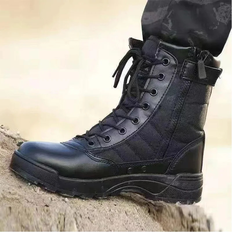 Winter men shoes Tactical Boots Men Special Force Desert Combat Boot Outdoor Hiking Work Safty Shoe 241225