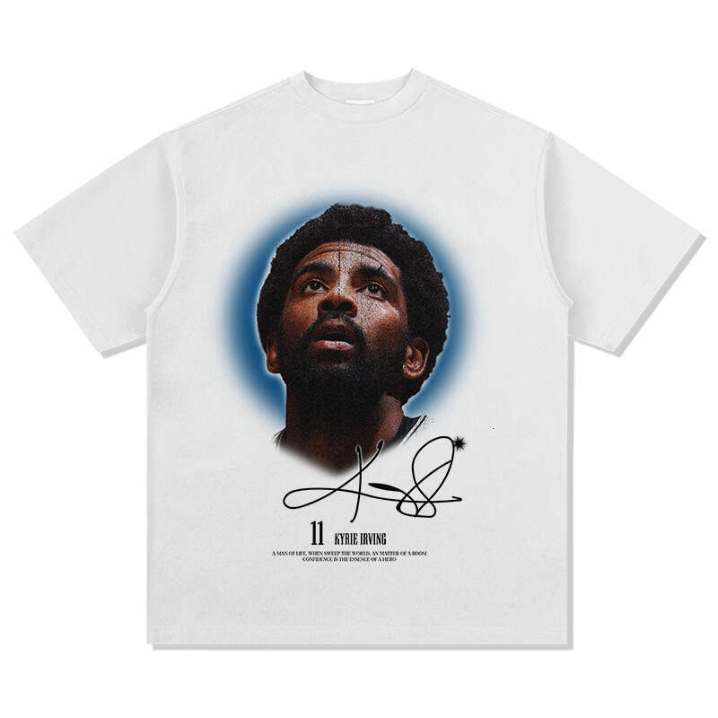 BC Irving Big Head Printed American T-shirt Short Sleeve Pure Cotton Round Neck Hoodie for Men and Women