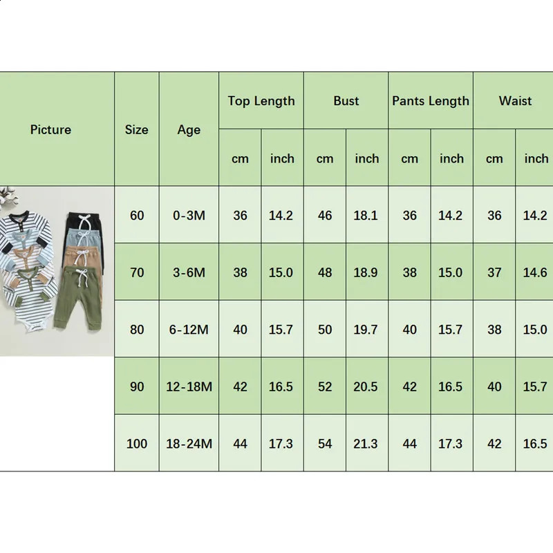 RUEWEY born Baby Boy Pant Sets Spring Autumn Clothes Long Sleeve Striped Bodysuit and Pants Set Infant Items Clothing 241225